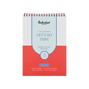Cover page of the book 'Scholar TTS2 A5 Things To Do Spiral Pad 100pgs'