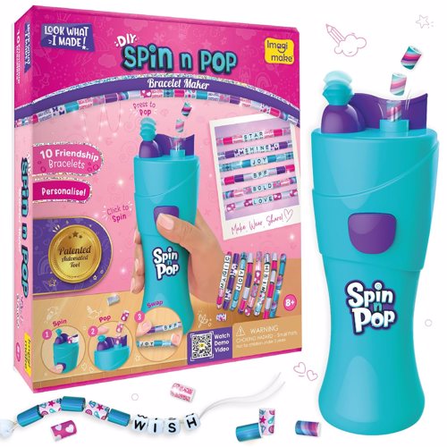 Full size cover page of the book 'IMAGIMAKE AC03  DIY SPIN N POP BRACELET MAKER'
