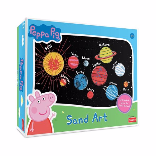 Full size cover page of the book '9617200	PEPPA PIG SAND ART  CREATIVE'