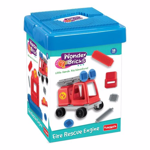 Full size cover page of the book '1771300	WONDER BRICKS - FIRE RESCUE ENGINE'