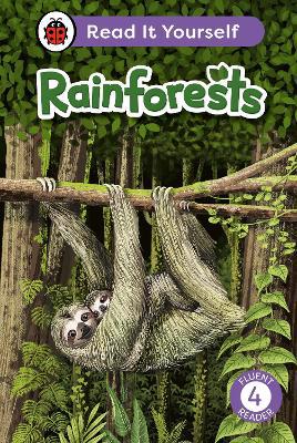 Full size cover page of the book 'RAINFORESTS: READ IT YOURSELF - LEVEL 4 FLUENT READER'