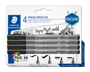 Cover page of the book 'Staedtler 37-BK4-1 Pigment Pen Intense Blk 4 Pcs'
