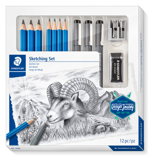 Full size cover page of the book 'Staedtler 61 100 Sketching Set Mixed'