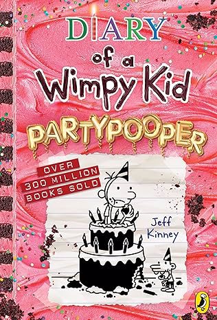 Full size cover page of the book 'DIARY OF A WIMPY KID: PARTYPOOPER (BOOK 20)'